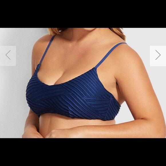 SEAFOLLY X REVOLVE Freshwater Bralette Bikini Top. 12. Blue‎ - Picture 2 of 9